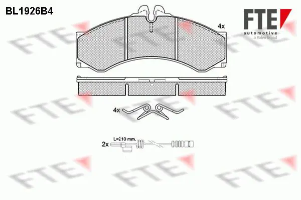 Handler.Part Brake pad set, disc brake FTE Automotive BL1926B4 1