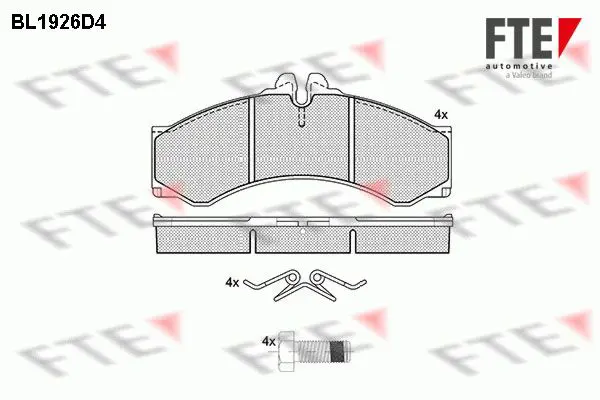 Handler.Part Brake pad set, disc brake FTE Automotive BL1926D4 1