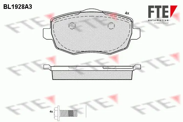 Handler.Part Brake pad set, disc brake FTE Automotive BL1928A3 1