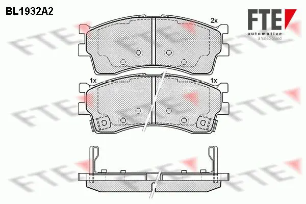 Handler.Part Brake pad set, disc brake FTE Automotive BL1932A2 1