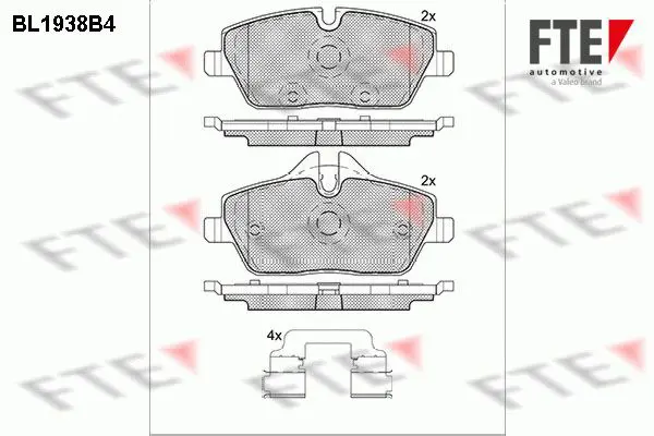 Handler.Part Brake pad set, disc brake FTE Automotive BL1938B4 1