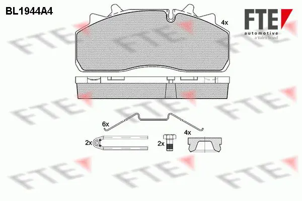 Handler.Part Brake pad set, disc brake FTE Automotive BL1944A4 1