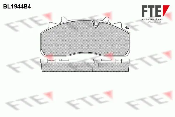 Handler.Part Brake pad set, disc brake FTE Automotive BL1944B4 1