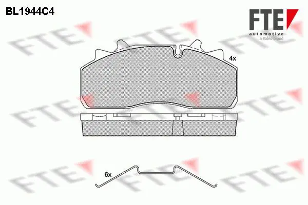 Handler.Part Brake pad set, disc brake FTE Automotive BL1944C4 1