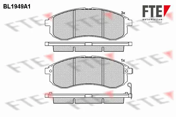 Handler.Part Brake pad set, disc brake FTE Automotive BL1949A1 1