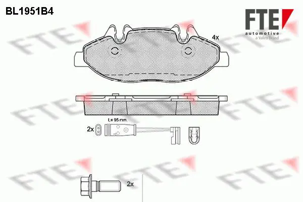 Handler.Part Brake pad set, disc brake FTE Automotive BL1951B4 1