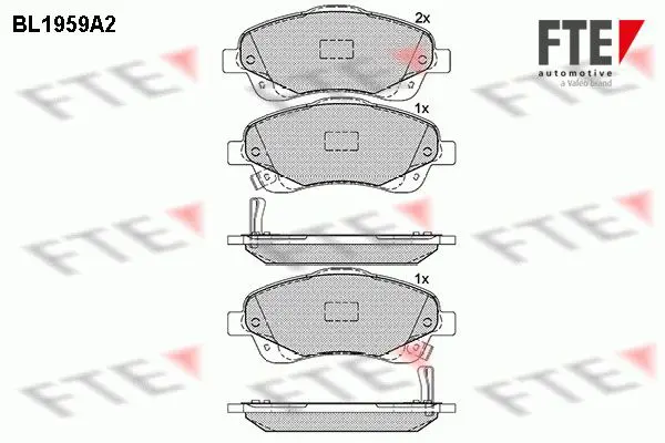 Handler.Part Brake pad set, disc brake FTE Automotive BL1959A2 1