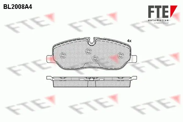 Handler.Part Brake pad set, disc brake FTE Automotive BL2008A4 1