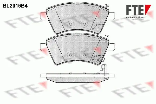 Handler.Part Brake pad set, disc brake FTE Automotive BL2016B4 1