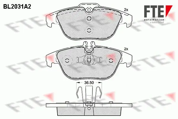 Handler.Part Brake pad set, disc brake FTE Automotive BL2031A2 1