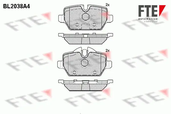 Handler.Part Brake pad set, disc brake FTE Automotive BL2038A4 1