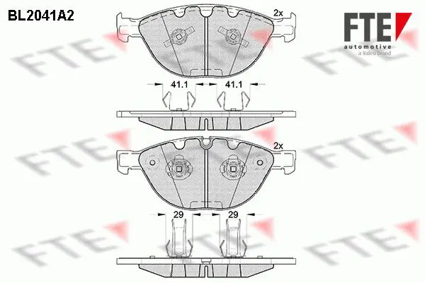 Handler.Part Brake pad set, disc brake FTE Automotive BL2041A2 1