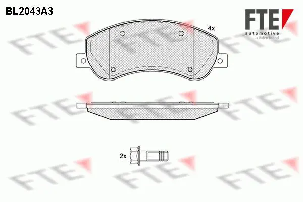 Handler.Part Brake pad set, disc brake FTE Automotive BL2043A3 1