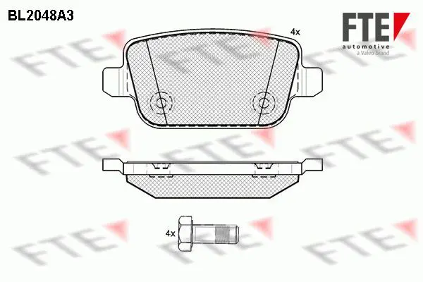 Handler.Part Brake pad set, disc brake FTE Automotive BL2048A3 1