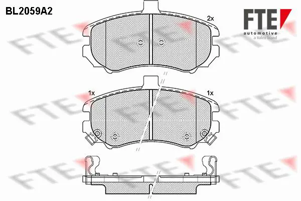 Handler.Part Brake pad set, disc brake FTE Automotive BL2059A2 1