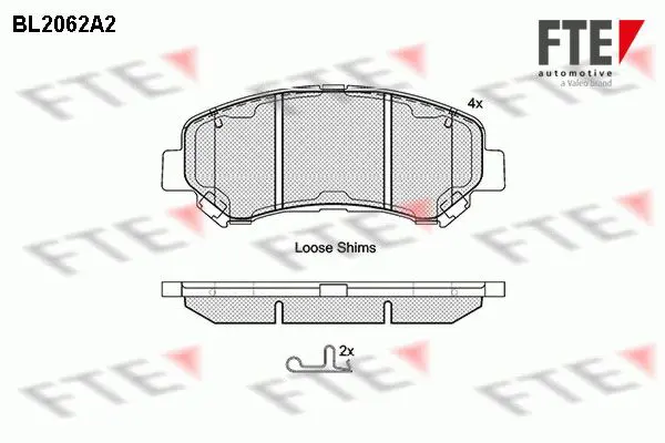 Handler.Part Brake pad set, disc brake FTE Automotive BL2062A2 1