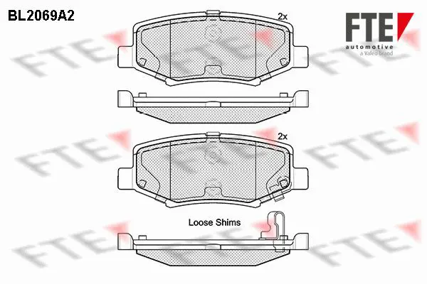 Handler.Part Brake pad set, disc brake FTE Automotive BL2069A2 1