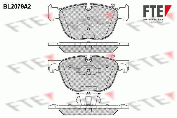 Handler.Part Brake pad set, disc brake FTE Automotive BL2079A2 1