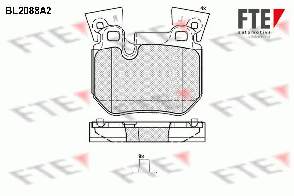 Handler.Part Brake pad set, disc brake FTE Automotive BL2088A2 1