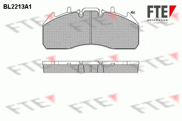 Handler.Part Brake pad set, disc brake FTE Automotive BL2213A1 1