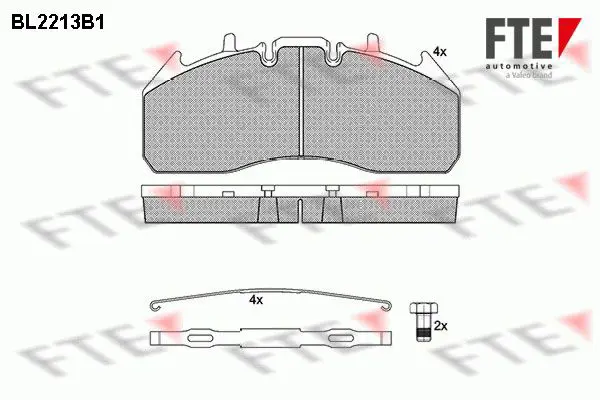 Handler.Part Brake pad set, disc brake FTE Automotive BL2213B1 1