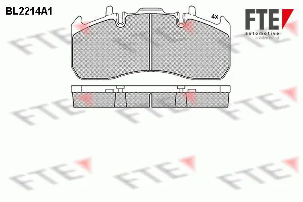 Handler.Part Brake pad set, disc brake FTE Automotive BL2214A1 1