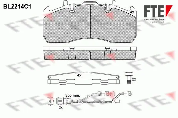 Handler.Part Brake pad set, disc brake FTE Automotive BL2214C1 1