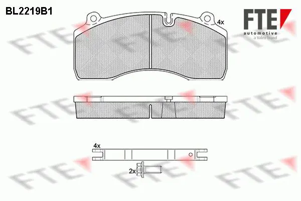 Handler.Part Brake pad set, disc brake FTE Automotive BL2219B1 1