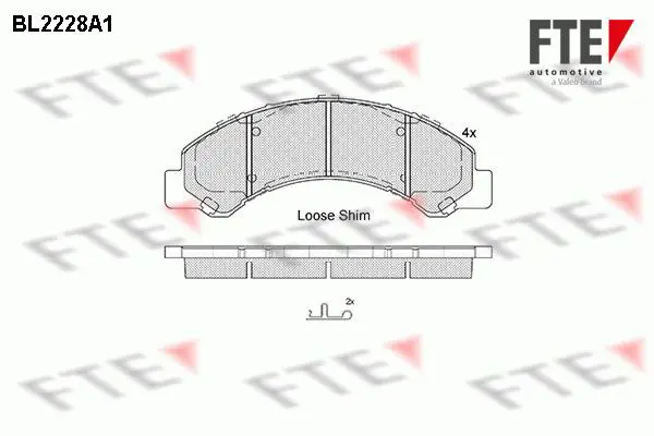 Handler.Part Brake pad set, disc brake FTE Automotive BL2228A1 1