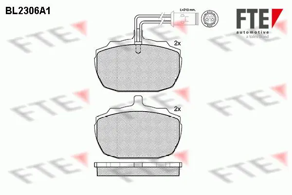 Handler.Part Brake pad set, disc brake FTE Automotive BL2306A1 1