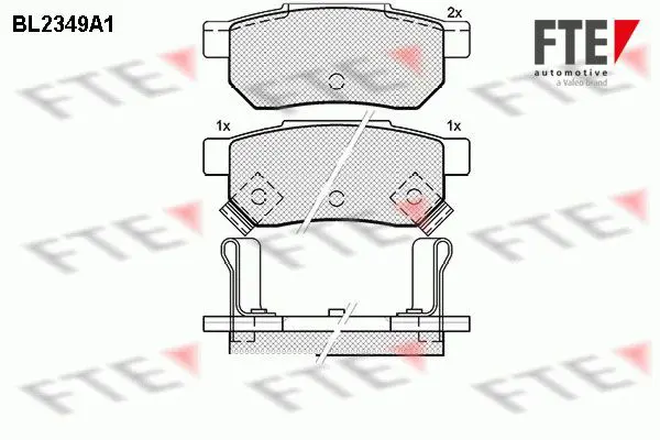 Handler.Part Brake pad set, disc brake FTE Automotive BL2349A1 1