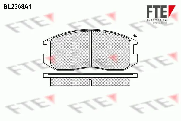 Handler.Part Brake pad set, disc brake FTE Automotive BL2368A1 1