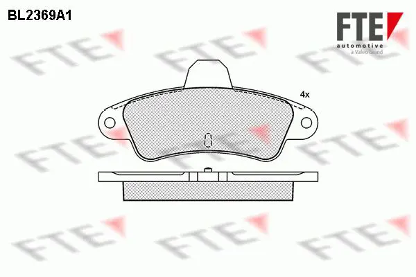 Handler.Part Brake pad set, disc brake FTE Automotive BL2369A1 1