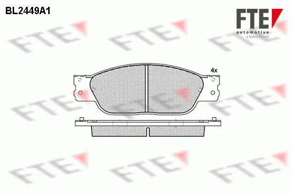 Handler.Part Brake pad set, disc brake FTE Automotive BL2449A1 1