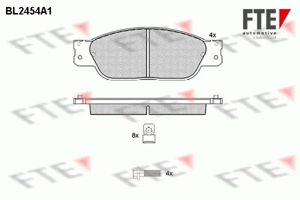 Handler.Part Brake pad set, disc brake FTE Automotive BL2454A1 1