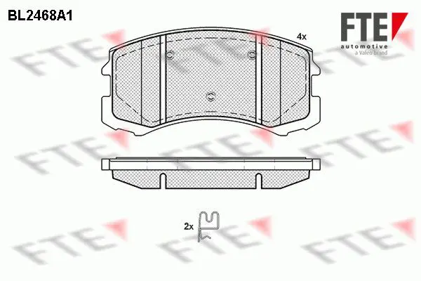 Handler.Part Brake pad set, disc brake FTE Automotive BL2468A1 1