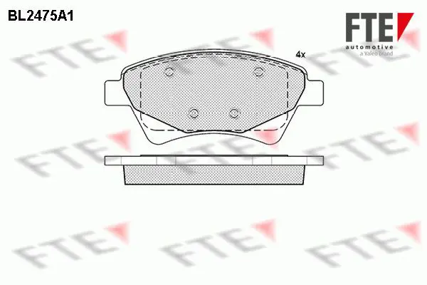 Handler.Part Brake pad set, disc brake FTE Automotive BL2475A1 1