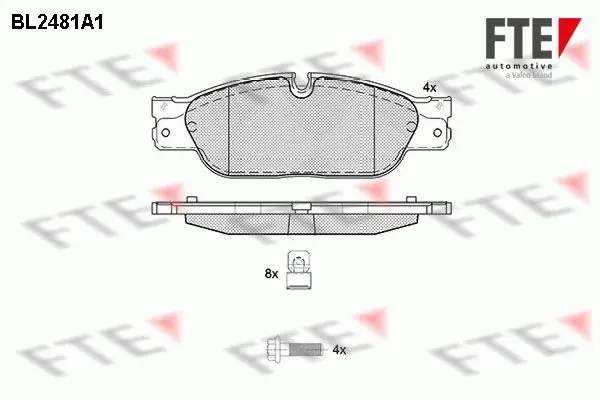 Handler.Part Brake pad set, disc brake FTE Automotive BL2481A1 1