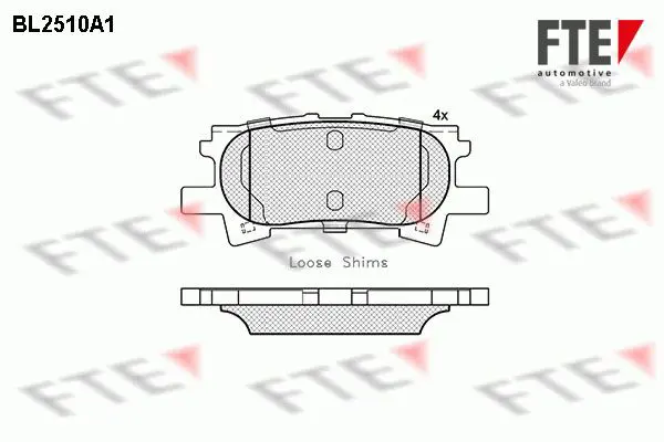 Handler.Part Brake pad set, disc brake FTE Automotive BL2510A1 1