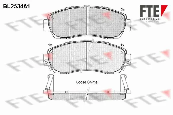 Handler.Part Brake pad set, disc brake FTE Automotive BL2534A1 1