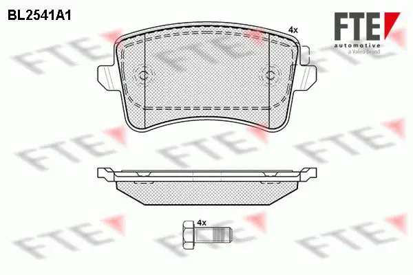 Handler.Part Brake pad set, disc brake FTE Automotive BL2541A1 1