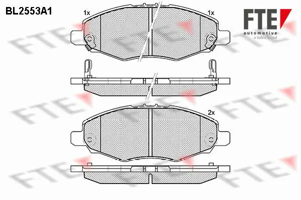 Handler.Part Brake pad set, disc brake FTE Automotive BL2553A1 1