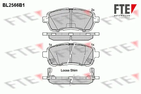 Handler.Part Brake pad set, disc brake FTE Automotive BL2566B1 1