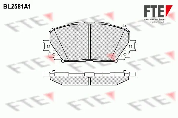 Handler.Part Brake pad set, disc brake FTE Automotive BL2581A1 1