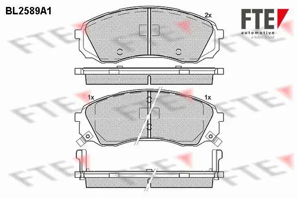 Handler.Part Brake pad set, disc brake FTE Automotive BL2589A1 1