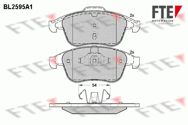 Handler.Part Brake pad set, disc brake FTE Automotive BL2595A1 1