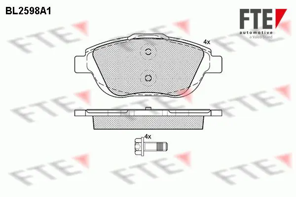 Handler.Part Brake pad set, disc brake FTE Automotive BL2598A1 1