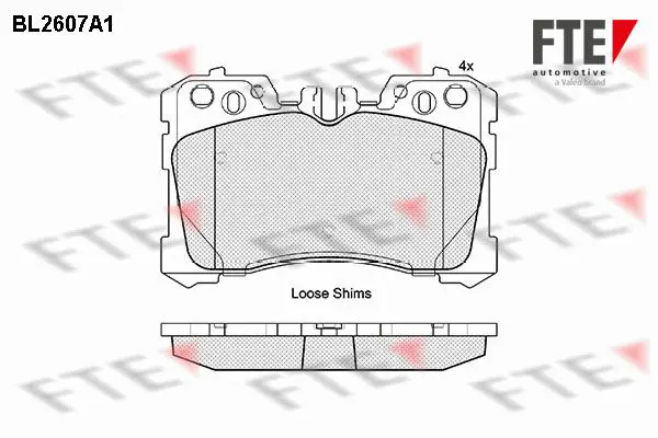 Handler.Part Brake pad set, disc brake FTE Automotive BL2607A1 1