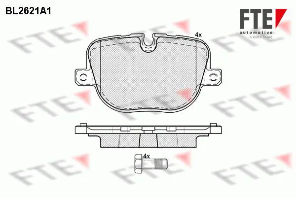 Handler.Part Brake pad set, disc brake FTE Automotive BL2621A1 1