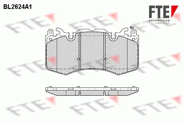 Handler.Part Brake pad set, disc brake FTE Automotive BL2624A1 1